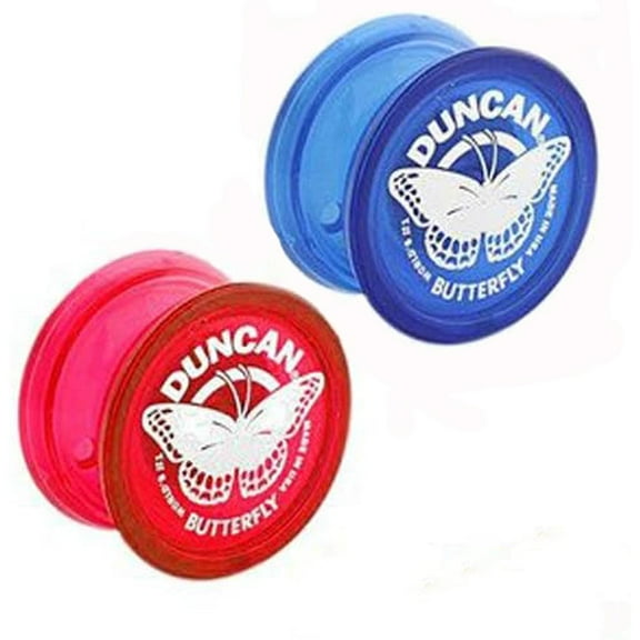 Duncan Toys Yo Yo Butterfly Red and Blue Set of Two Skill Novelty Toys
