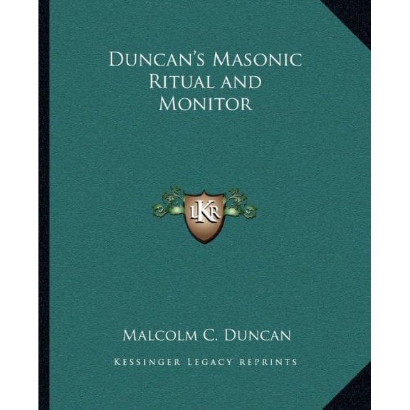Duncans Masonic Ritual and Monitor Paperback 1162563524 9781162563527 Malcolm C. Duncan