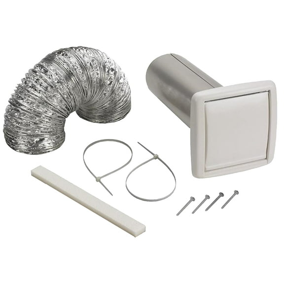 Dundas Jafine 3 In. to 4 In. Exhaust Bath Fan Vent Kit (5-Piece) EXWTZW