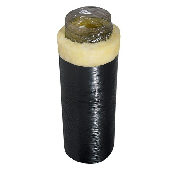 Dundas Jafine BPC1225 Flexible Insulated Duct, 10 - 0.5 in WC, 12 in OD, 25 ft L, -20 to 250 deg F, Polyethylene