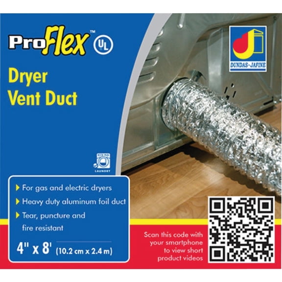 Dundas Jafine BTD48 4" x 8' Pro Flex Clothes Dryer Transition Duct