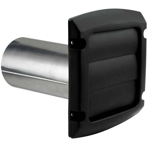 Dundas Jafine Provent Louvered Exhaust Hood - Aluminum, Black, 4 Inch