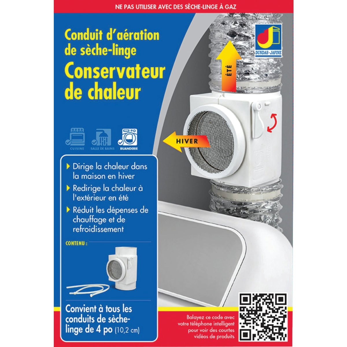 Dundas Jafine CHK100ZW Dryer Venting Kit, 4"