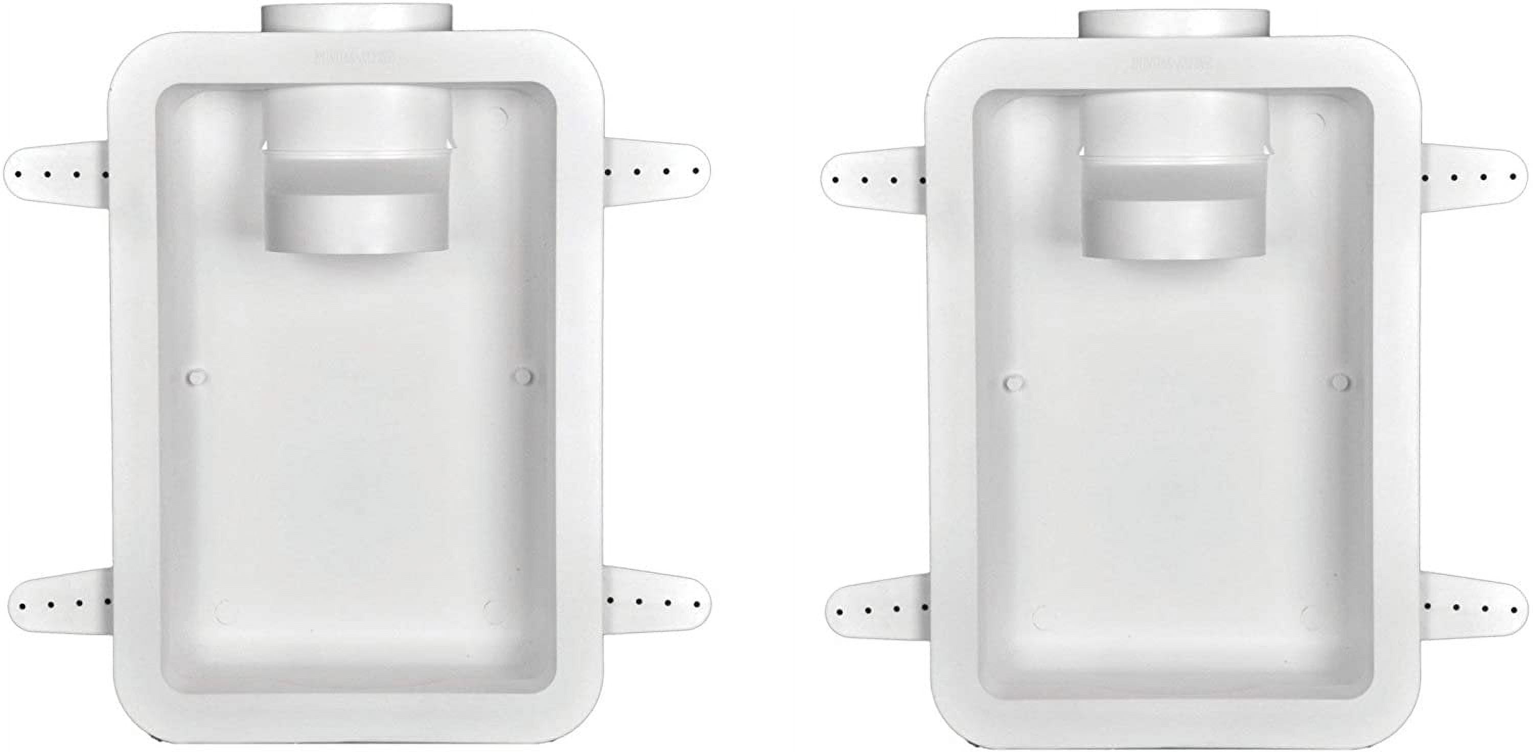 Dundas Jafine DRB4XZW Recessed Dryer Vent Box, 4", White Pack of 2 — Home & Garage Storage, Stackable Design