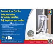 Dundas Jafine DRB4XZW Recessed Dryer Vent Box, 4", White Pack of 3