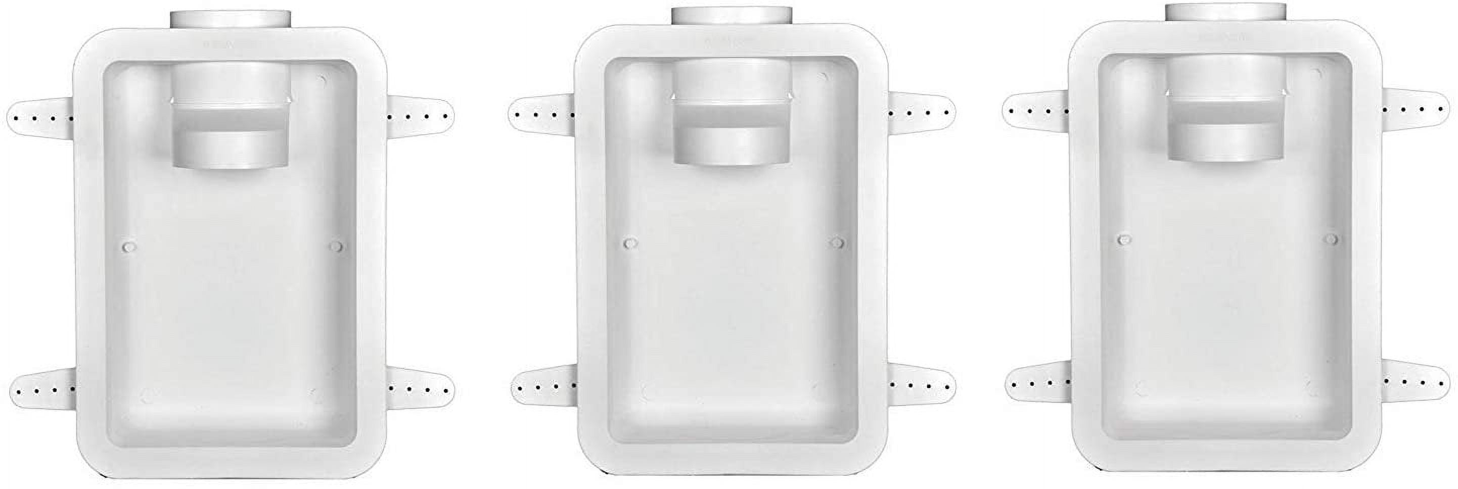 Dundas Jafine DRB4XZW Recessed Dryer Vent Box, 4", White Pack of 3