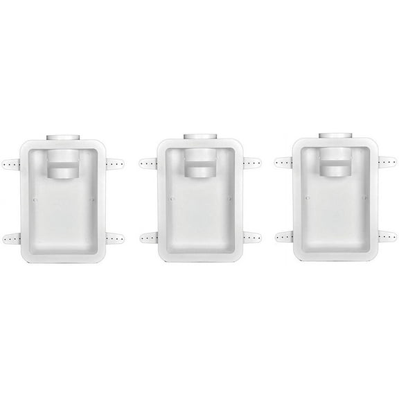 Dundas Jafine DRB4XZW Recessed Dryer Vent Box, 4", White Pack of 3