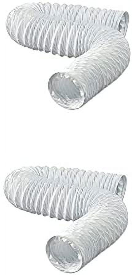 2-pack Dundas Jafine Flexible Vinyl Duct - 4-Inch by 20-Foot, 2 Pack, White — Residential Use, Standard Application