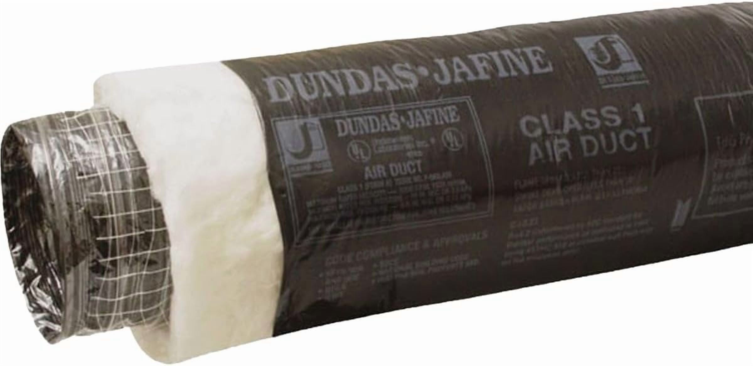 YuHong Dundas Jafine Insulated Flexible Duct - Fiber Insulation, Black - 4" x 25' — Residential Use, Standard Application