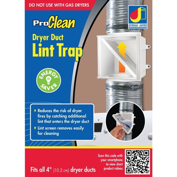 Dundas Jafine PCLT4WZW Dryer Duct Lint Trap 2-Pack