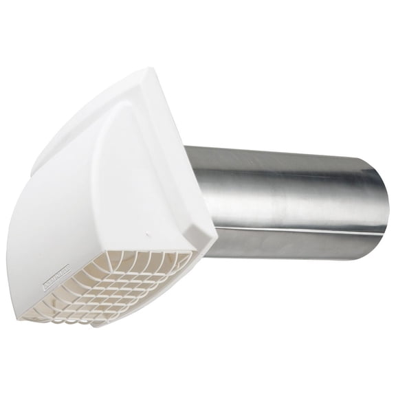 Dundas Jafine ProMax 4 In. White Plastic Dryer Vent Hood BPMH4WZW