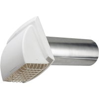 Dundas Jafine ProMax 4 In. White Plastic Dryer Vent Hood (Bulk) Pack of 12