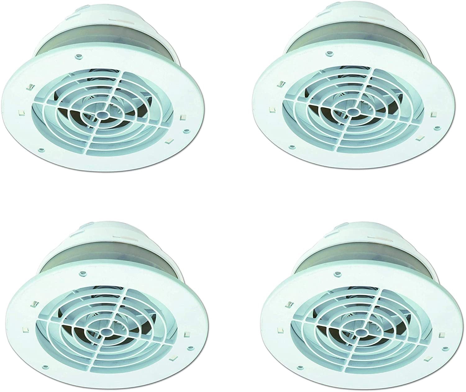 Dundas Jafine Soffit Exhaust Vent SEVZW - Fits 4, 5, 6 Inch Duct - 4 Pack, White