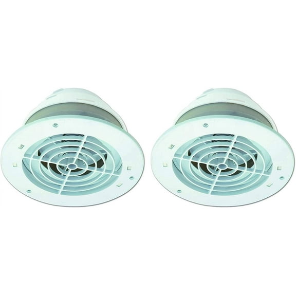 Dundas Jafine SEVZW Soffit Exhaust Vents Fits 4-Inch, 5-Inch and 6-Inch Duct Two Pack Residential Use, Standard Application