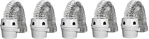 Dundas Jafine TDIDVKZW Indoor Dryer Vent Kit with 4-Inch by 5-Foot Proflex Duct, 4 Inch, White 5