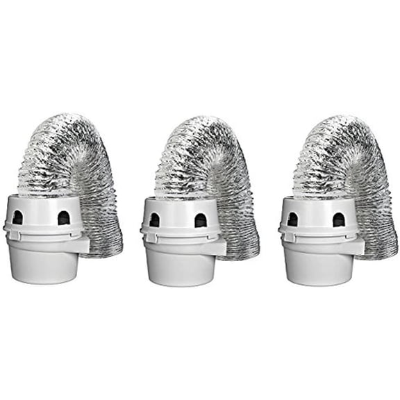 Dundas Jafine TDIDVKZW ProFlex Indoor Dryer Vent Kit with 4-Inch by 5-Foot ProFlex Duct 3-Pack