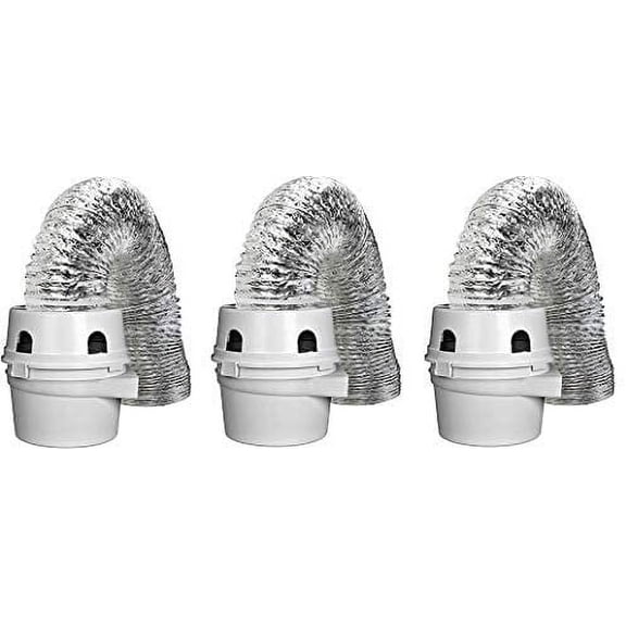 Dundas Jafine TDIDVKZW ProFlex Indoor Dryer Vent Kit with 4-Inch by 5-Foot ProFlex Duct 3-Pack
