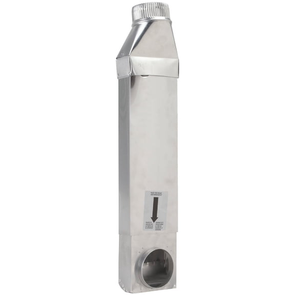 Dundas Jafine Straight Stack Duct UD48S Adjustable Outlet - Aluminum - 28" to 45", Silver Indoor & Outdoor Use, NEC-Compliant