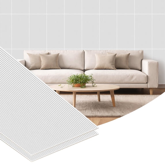 Dundee Deco 3D Peel and Stick Wall Panels, White, Set of 10, Covers 55 sq ft