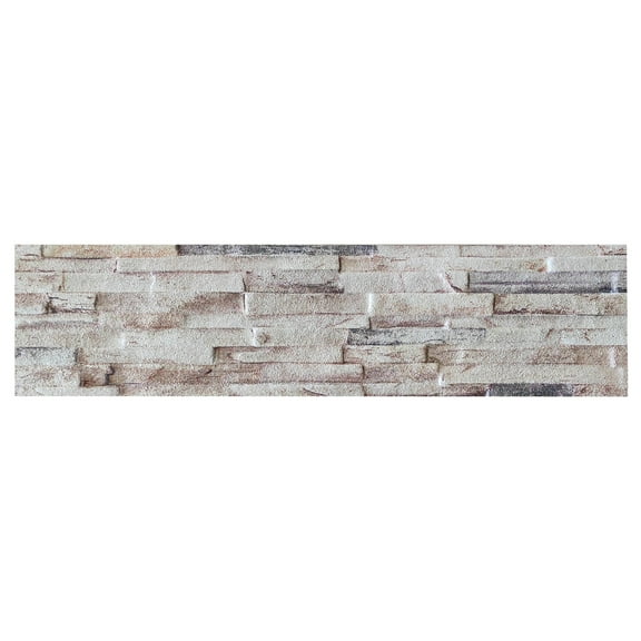 Dundee Deco 3D Wall Panels Brick Effect - Cladding, Beige Pink Brown Stone Look Wall Paneling, Styrofoam Facing for Living room, Kitchen, Bathroom, Balcony, Bedroom, Set of 14, Covers 36.4 sq ft