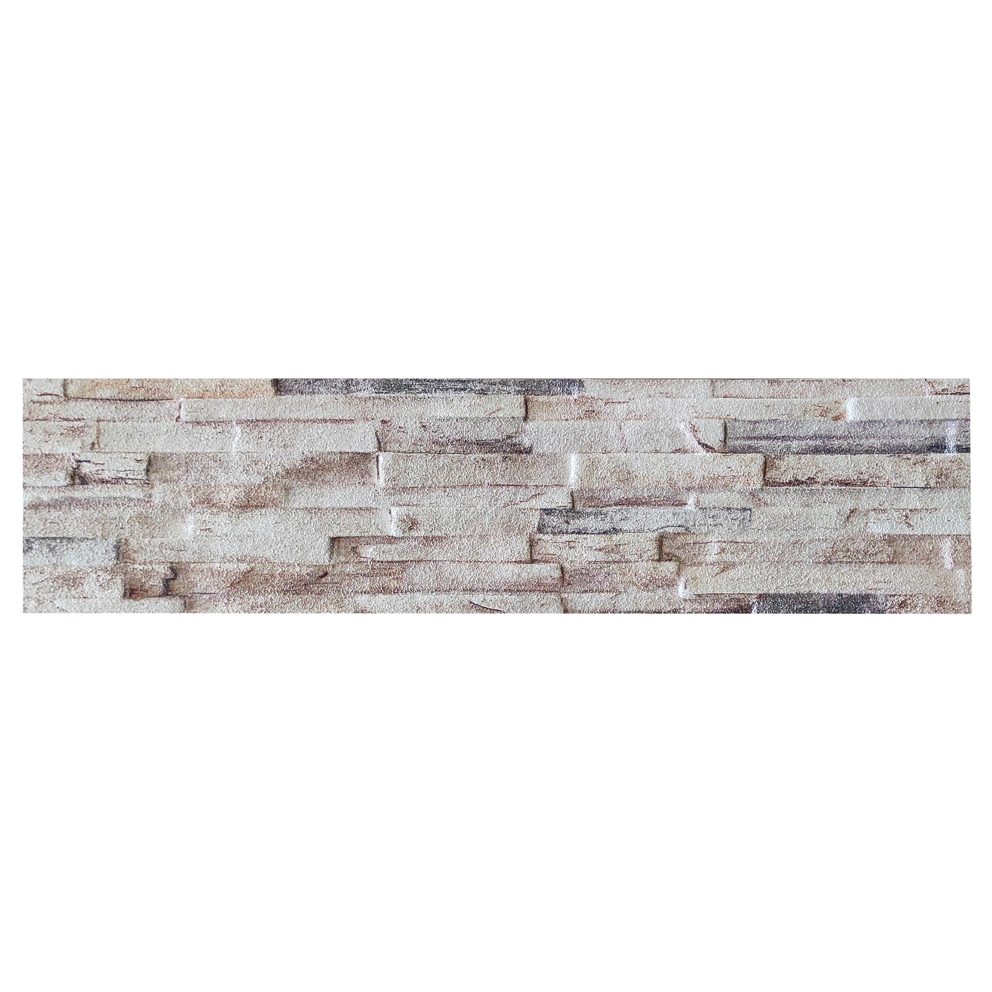 Dundee Deco 3D Wall Panels Brick Effect - Cladding Beige Pink Brown Stone Look Wall Paneling, Styrofoam, SAMPLE, Size 10 x 10 in.