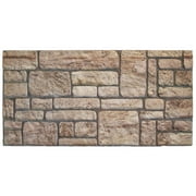 Dundee Deco 3D Wall Panels Brick Effect - Cladding Beige Stone Look Wall Paneling, Styrofoam, SAMPLE, Size 10 x 10 in.