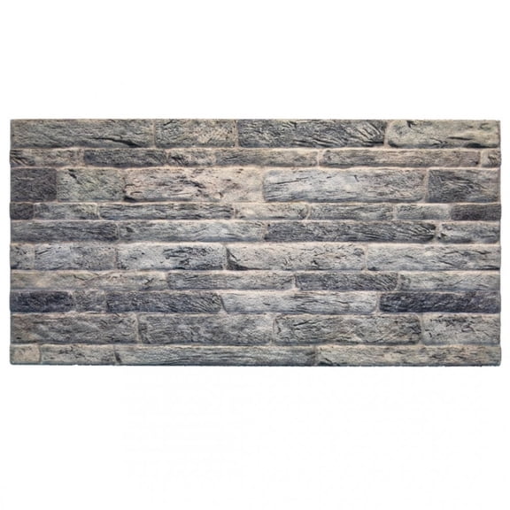 Dundee Deco 3D Wall Panels Brick Effect - Cladding Light Grey Stone Look Wall Paneling, Styrofoam, SAMPLE, Size 10 x 10 in.