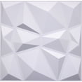 thumbnail image 1 of Dundee Deco 3D Wall Panels - Contemporary Diamond Paintable White PVC Wall Paneling for Interior Wall Decor, Pack of 5, Covers 13.5 sq. ft, 1 of 5