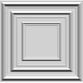 thumbnail image 1 of Dundee Deco 3D Wall Panels - Modern Square Paintable White PVC Wall Paneling for Interior Wall Decor, Pack of 5, Covers 13.5 sq. ft, 1 of 4