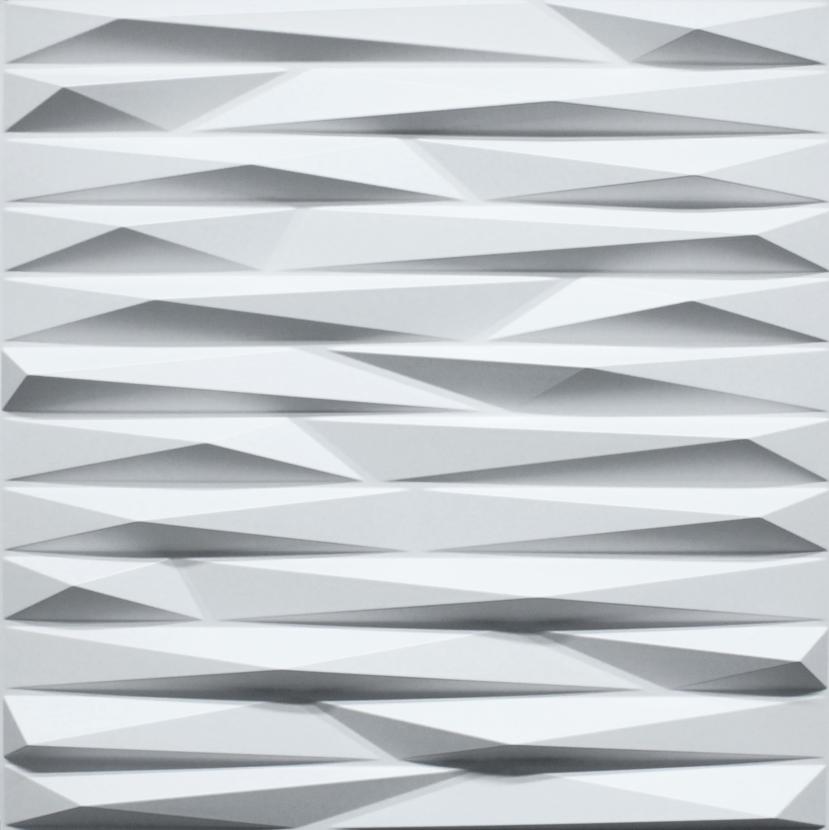 White Textured 3D PVC Wall Panels, 20" x 20", Pack of 5