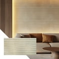 thumbnail image 1 of Dundee Deco 3D Wall Panels, PVC, Faux Wood in Cream, Single Panel, Covers 5.2 sq ft, 1 of 6
