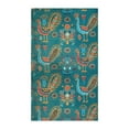 thumbnail image 1 of Dundee Deco Birds Bathroom Mat - 31" x 26" Blue Waterproof Non-Slip Quick Dry Rug, Non-Absorbent Dirt Resistant Perfect for Kitchen, Bathroom and Restroom, 1 of 2