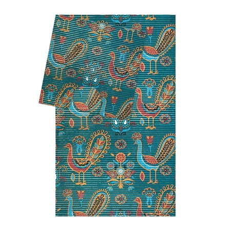 Dundee Deco Birds Bathroom Mat Set (2 pcs) - 31" x 20" and 19.7" x 19.7" Waterproof Non-Slip Quick Dry Rug, Non-Absorbent Dirt Resistant Perfect for Bathroom and Restroom