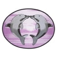 thumbnail image 1 of Dundee Deco Dolphin Bathroom Mat - 26" x 19" Lilac Waterproof Non-Slip Quick Dry Rug, Non-Absorbent Dirt Resistant Perfect for Kitchen, Bathroom and Restroom, 1 of 2