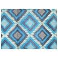 thumbnail image 1 of Dundee Deco Geometric Bathroom Mat - 35" x 26" Blue Waterproof Non-Slip Quick Dry Rug, Non-Absorbent Dirt Resistant Perfect for Kitchen, Bathroom and Restroom, 1 of 3