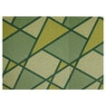 thumbnail image 1 of Dundee Deco Geometric Bathroom Mat - 35" x 26" Green Waterproof Non-Slip Quick Dry Rug, Non-Absorbent Dirt Resistant Perfect for Kitchen, Bathroom and Restroom, 1 of 3