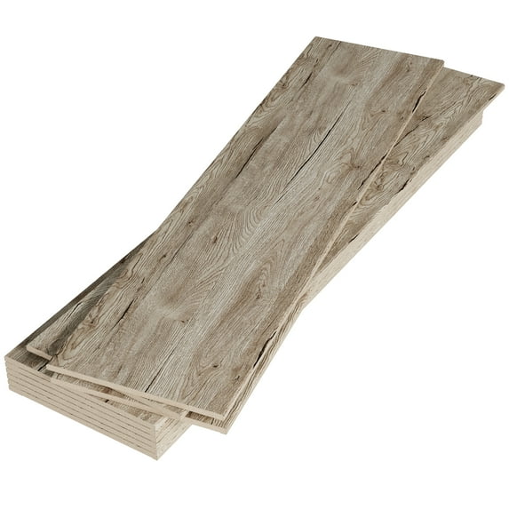 Dundee Deco MDF Wall Panels - Beige Wood Wall Paneling for Interior Wall Decor, Living room, Office, Bedroom, Set of 18, Covers 21.6 sq ft