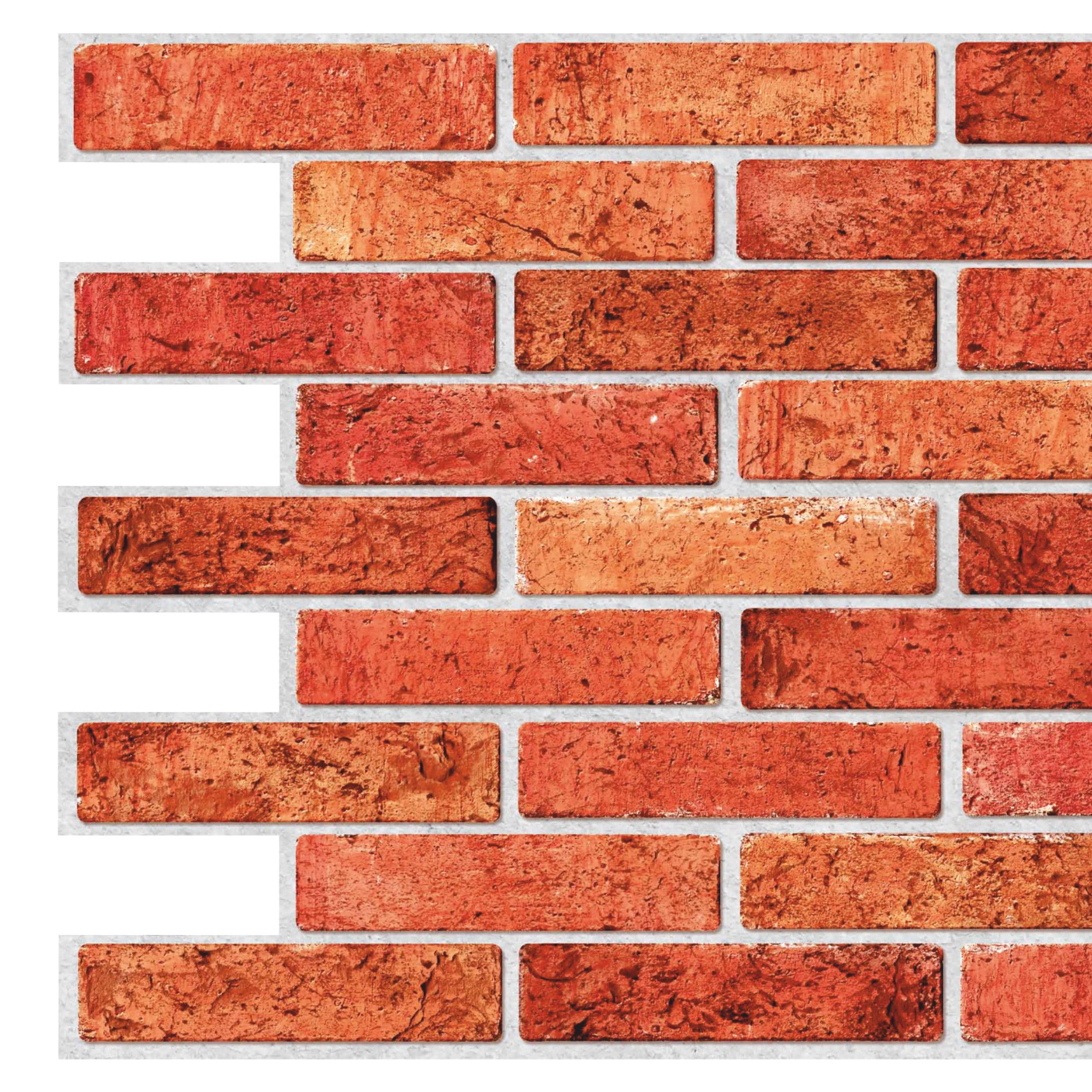 Red Faux Brick 3D PVC Decorative Wall Panel