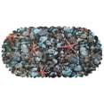 thumbnail image 1 of Dundee Deco Pebbles and Sea Shell Bathtub and Shower Mat - 27" x 14" Blue Waterproof Non-Slip Quick Dry Rug, Non-Absorbent Dirt Resistant Perfect for Bathroom, Shower, Restroom and Bathtub, 1 of 2