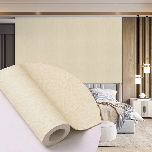 Dundee Deco Peel and Stick Faux Stone Wallpaper Roll, 24" x 9', Tan