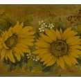 thumbnail image 1 of Dundee Deco Peel and Stick Self Adhesive Wallpaper Border - Floral Yellow, Mustard Sunflowers, Butterflies, 15 ft x 7 in, 1 of 6