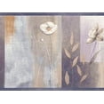 thumbnail image 1 of Dundee Deco Peel and Stick Self Adhesive Wallpaper Border - Geometric Silver, Purple, Violet Flowers, 15 ft x 7 in, 1 of 6
