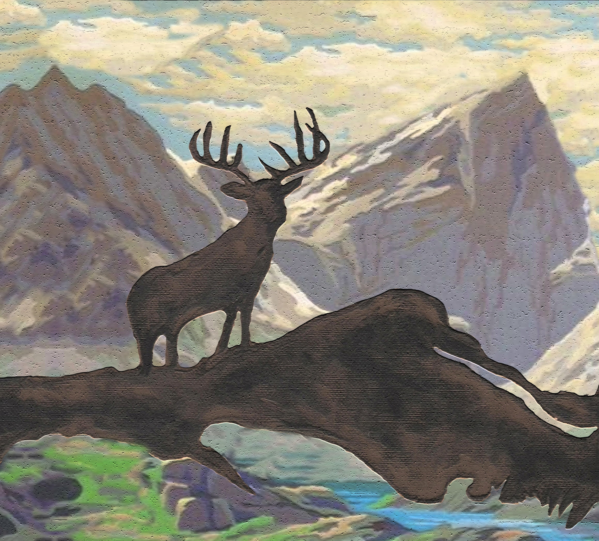 Dundee Deco Peel and Stick Self Adhesive Wallpaper Border - Nature Brown, Cream, Blue Deer, Bear, 15 ft x 7 in