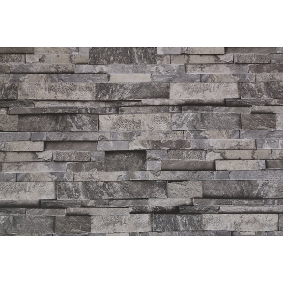 Dundee Deco Peel and Stick Self Adhesive Wallpaper - Distressed Marble Grey, Beige Slate, 18 ft x 18 in