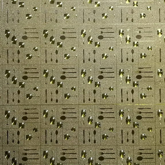 Dundee Deco Peel and Stick Self Adhesive Wallpaper - Kitchen Glitter Green Gold Wine Glasses, 18 ft x 18 in