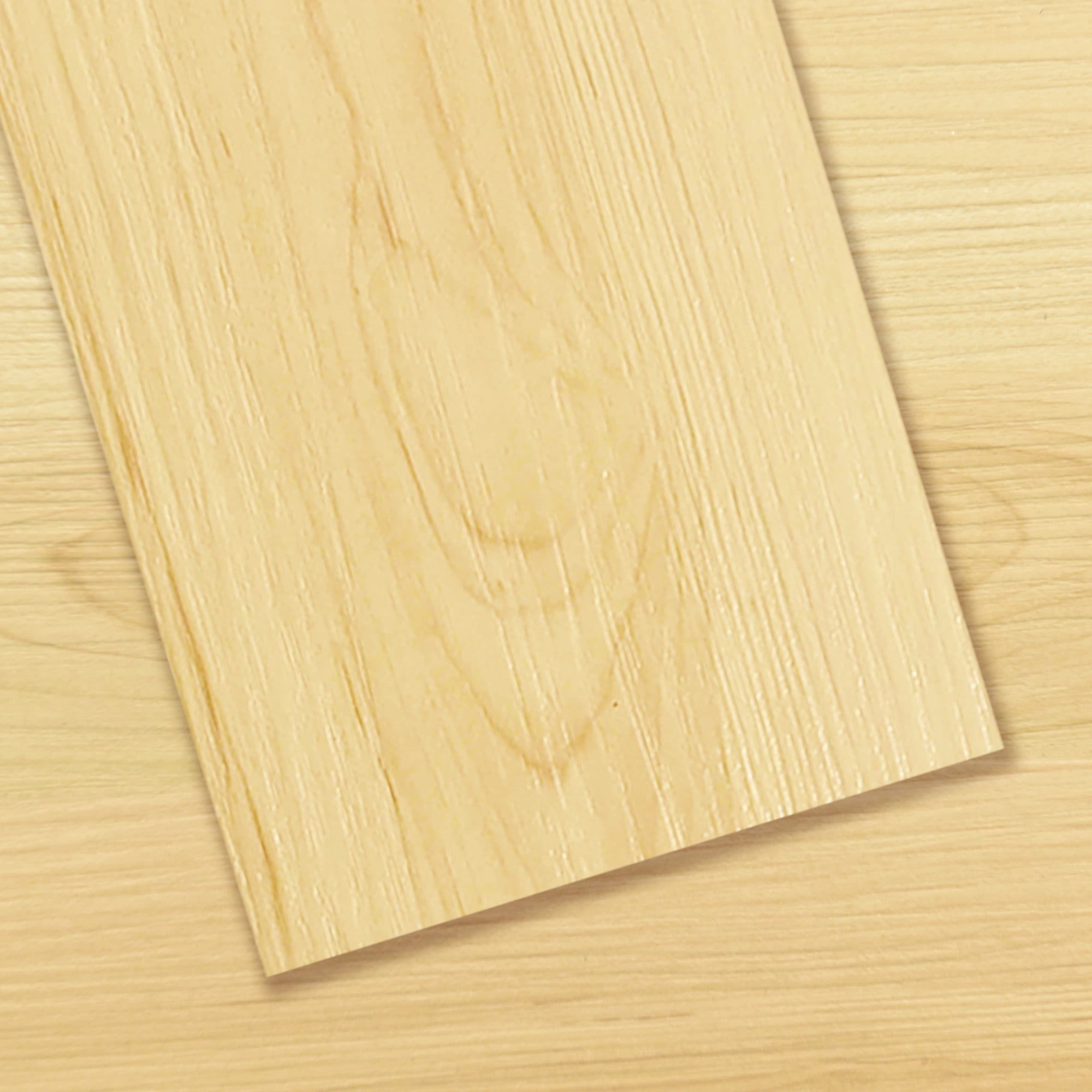 Peel and Stick Vinyl Flooring Planks, Beige, SAMPLE 6" x 6", Swatch
