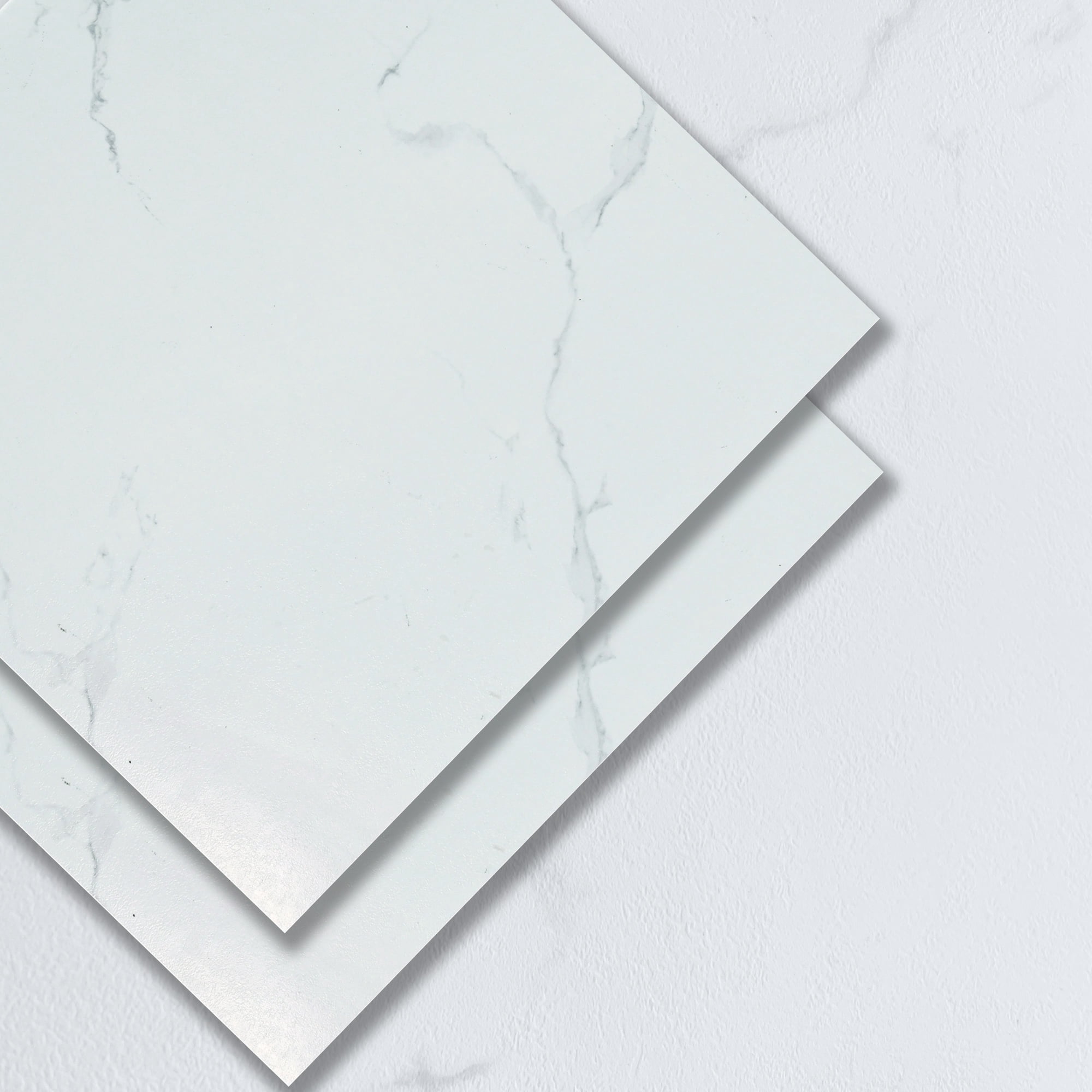 Peel and Stick Vinyl Flooring Tiles, White, 24" x 24", 10-pack/39 sq ft