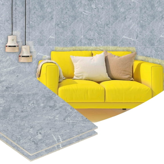 Dundee Deco Peel and Stick Wall Panels, Dark Grey, White, Single Panel, Covers 1.9 sq ft