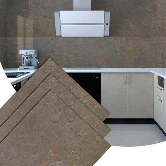 Dundee Deco Stone Veneer Wall Panels, Extra Large DIY Stone Finish 3 x 2 ft Tiles for Outdoor Indoor Wall or Backsplash, Made with Real Stone, Multi Color - SAMPLE 6" x 6"