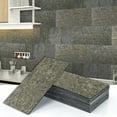 thumbnail image 1 of Dundee Deco Veneer Wall Panels, Peel and Stick DIY Slate Stone Finish Tiles for Wall or Backsplash, Made with Real Stone in Golden Patina, Set of 10, Covers 19 sq ft, 1 of 7